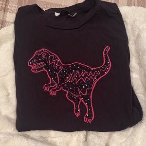 Coach Black Tee with Pink Rexy Design